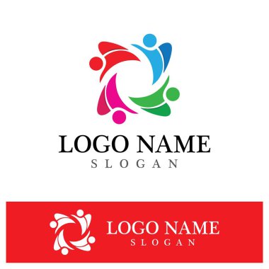 Topluluk logosu ve sembol vektör şablonu