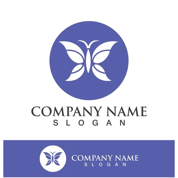 Butterfly Logo Template Symbol Vector Icon Design — Stock Vector