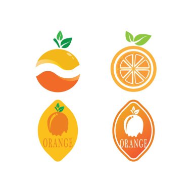 Turuncu logo tasarımı Vektör simgesi çizimi