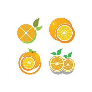 Turuncu logo tasarımı Vektör simgesi çizimi