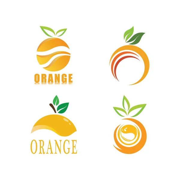 Diseño Del Logo Naranja Icono Vectorial Ilustración — Vector de stock