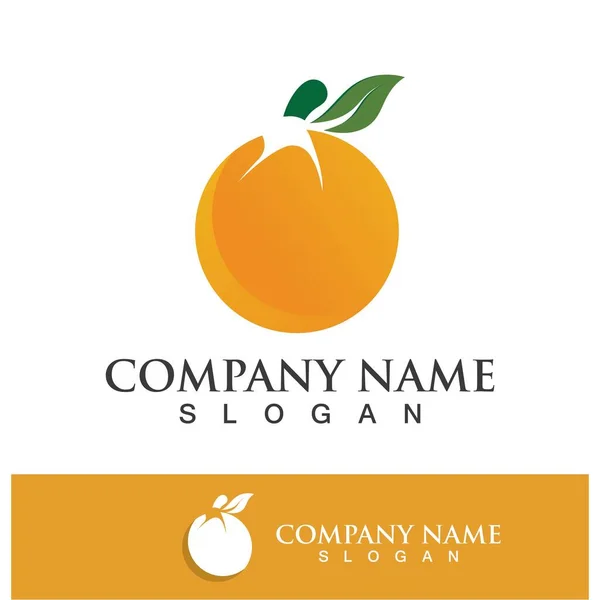 Pomarańczowy Projekt Logo Ikona Wektora — Wektor stockowy