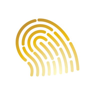 Parmak izi logo vektör resimleme şablonu tasarımı