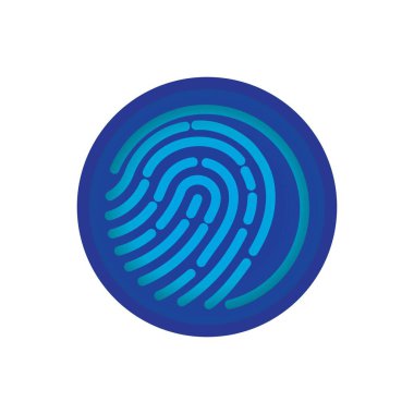 Parmak izi logo vektör resimleme şablonu tasarımı