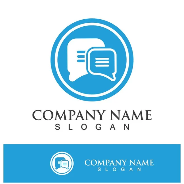 Mensagem Bolha Logotipo Símbolo Ícone Discurso Ilustração — Vetor de Stock