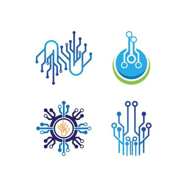 Teknoloji logo resimleri çizim şablonu