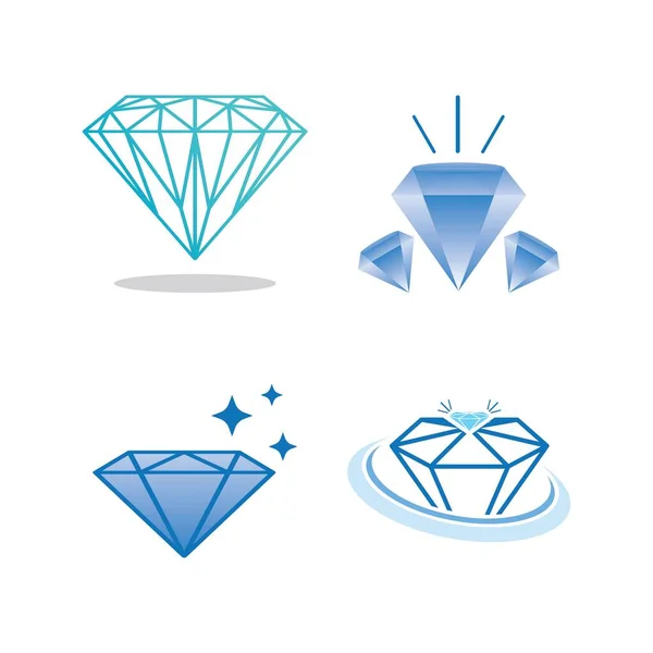 Diamond Logo Template Vector Icon Illustration Design — Stock Vector