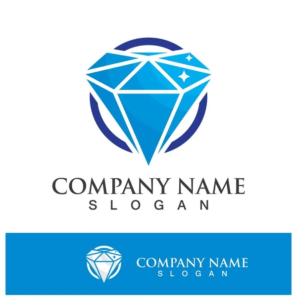 Diamond Logo Mall Vektor Ikon Illustration Design — Stock vektor