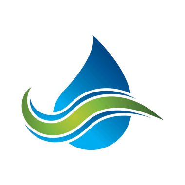 Su damlası logo resimleme şablonu tasarımı