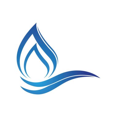 Su damlası logo resimleme şablonu tasarımı