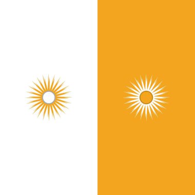 Yaratıcı güneş konsepti logo çizim şablonu