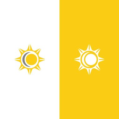 Yaratıcı güneş konsepti logo çizim şablonu