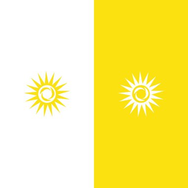 Yaratıcı güneş konsepti logo çizim şablonu