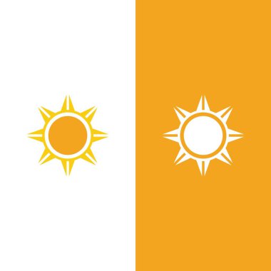 Yaratıcı güneş konsepti logo çizim şablonu