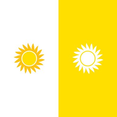 Yaratıcı güneş konsepti logo çizim şablonu