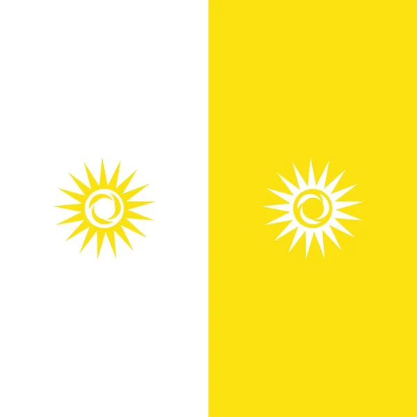 Creative Sun Koncept Logo Ilustrační Design Šablony — Stockový vektor