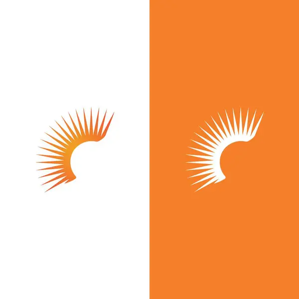 Creative Sun Koncept Logo Ilustrační Design Šablony — Stockový vektor