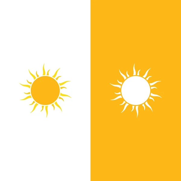 Yaratıcı Güneş Konsepti Logo Çizim Şablonu — Stok Vektör