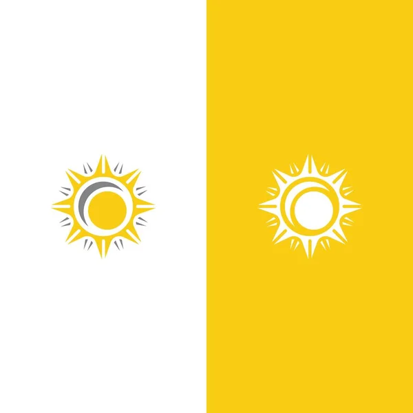 Creative Sun Koncept Logo Ilustrační Design Šablony — Stockový vektor