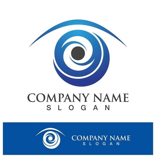 Identidad Marca Diseño Del Logotipo Del Vector Cuidado Ocular Corporativo — Vector de stock