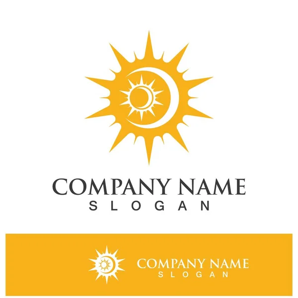 Kreativ Sonne Konzept Logo Illustration Design Vorlage — Stockvektor