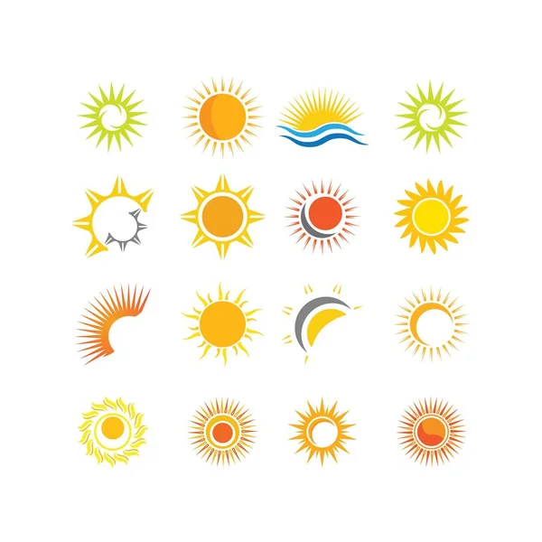 Kreativ Sonne Konzept Logo Illustration Design Vorlage — Stockvektor