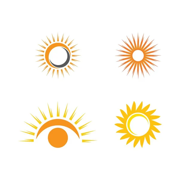 Kreativ Sonne Konzept Logo Illustration Design Vorlage — Stockvektor