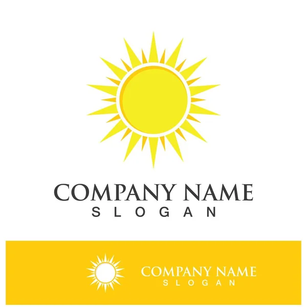 Creative Sun Concept Logo Illustration Design Template — Stock Vector