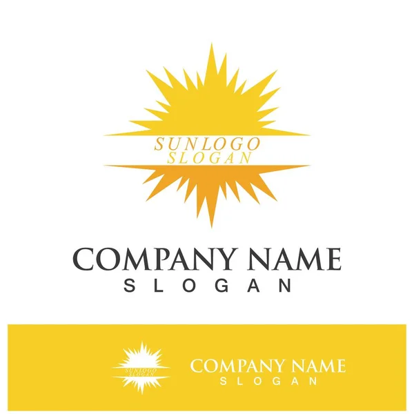 Yaratıcı güneş konsepti logo çizim şablonu