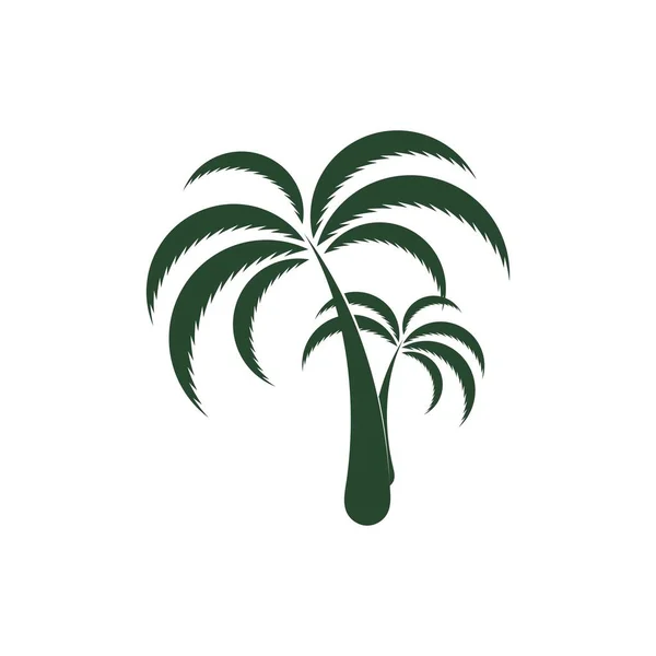 Palmeira Verão Logotipo Modelo Vetor Ilustração — Vetor de Stock