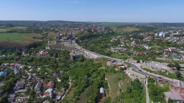 Fotografie Aeriană Unei Pârtii Blânde Din Carpați Case Copaci Toamnă — Videoclip de stoc