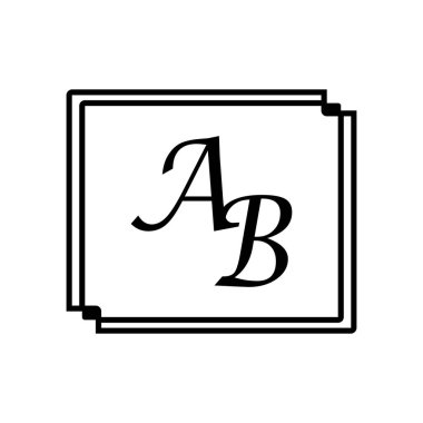 AB letter logo icon vector template on white background creative letter AB icon. AB vector.