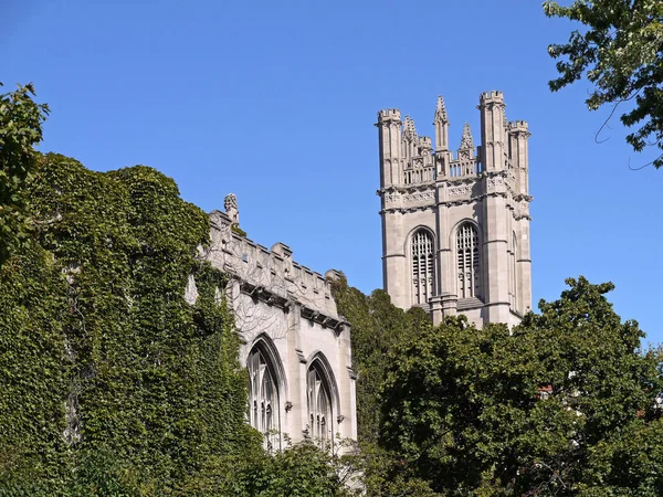 Ivy Covered Gothic Style College Building — Stock Photo, Image