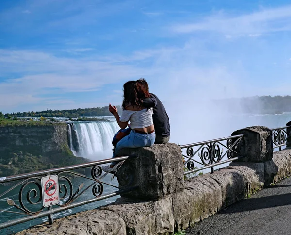 Niagarafallen Kanada Utsikt Över Hästskofallen Från Den Kanadensiska Sidan — Stockfoto