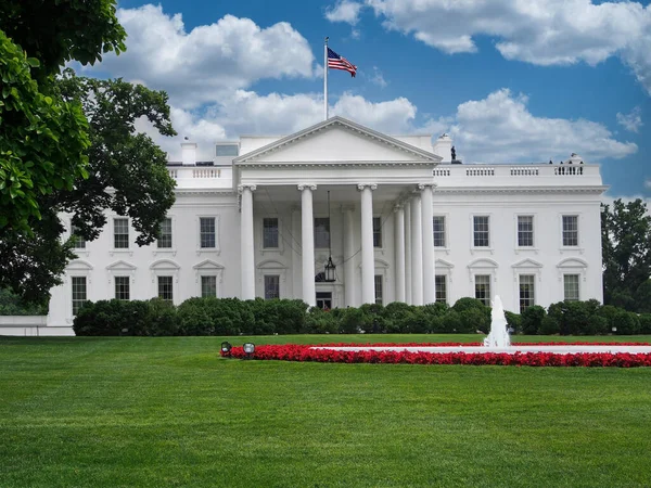 Casa Branca Mansão Executiva Washington Residência Oficial Presidente Dos Estados — Fotografia de Stock