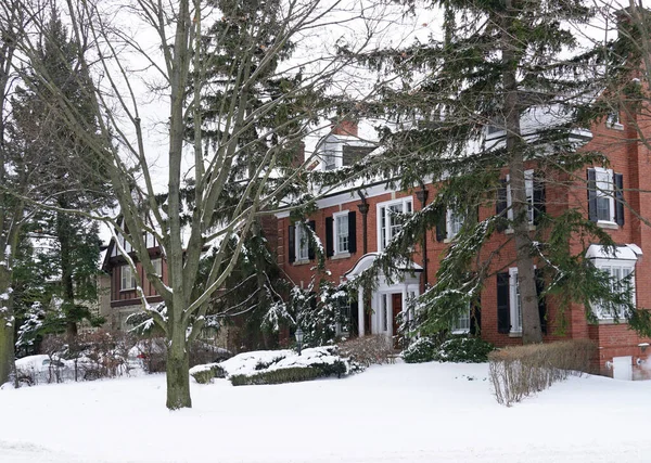 Suburban Residential Neighborhood Winter Stock Image