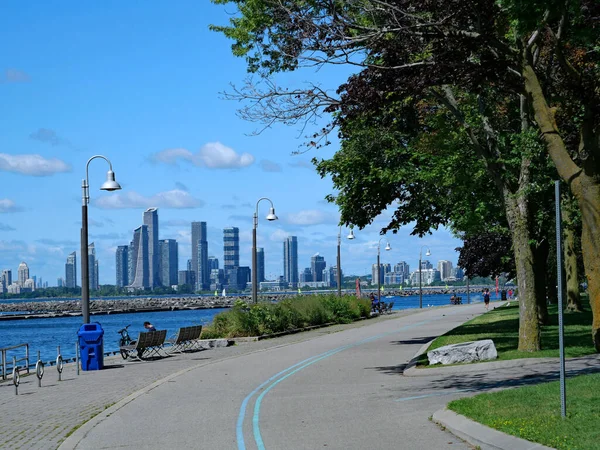 Sentier Riverain Piste Cyclable Piste Course Bord Lac Ontario Toronto — Photo