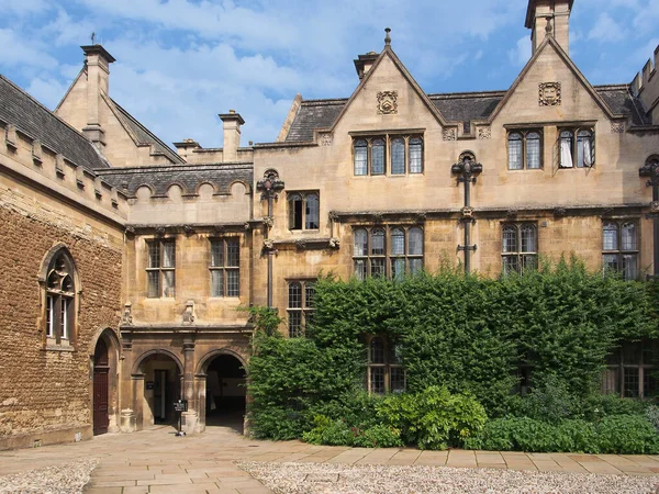 Oxford Merton College Universidad Oxford Tiene Algunos Los Edificios Medievales — Foto de Stock