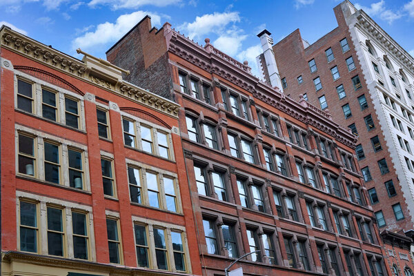 Old fashioned buildings preserved in the Chelsea district of Manhattan