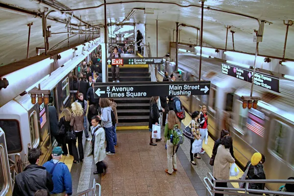 New York City Oktober 2009 New Yorks Tunnelbanenät Har Viktiga — Stockfoto