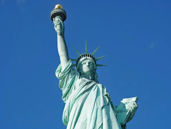 Статуя Свободи Яку Видно Пояса Вгору — стокове фото