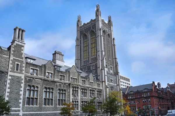 Gothic Style College Buildings North Manhattan Broadway 120Th Streets — Stock Photo, Image