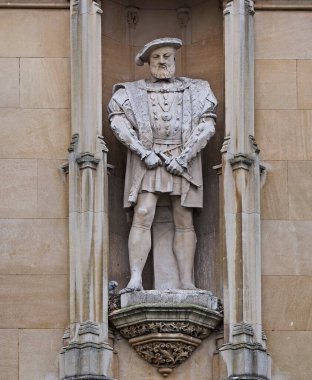 Kral henry VIII heykeli, king's college, cambridge 
