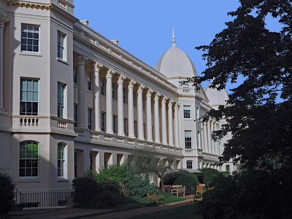 London Part Row Elegant Cream Colored 1820S Georgian Townhouse Mansions — 图库照片