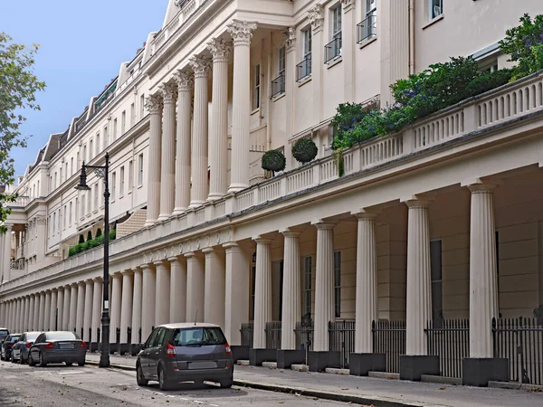 Elegantní Řada Londýnských Městských Domů — Stock fotografie