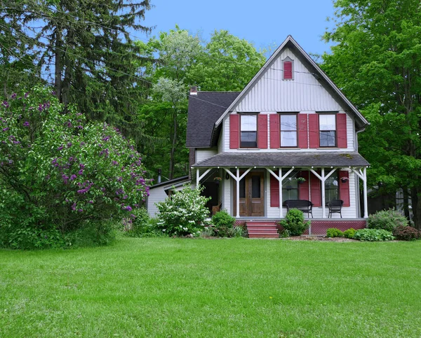 Pennsylvanie États Unis Les Villages Ruraux Ont Charmantes Maisons Anciennes — Photo