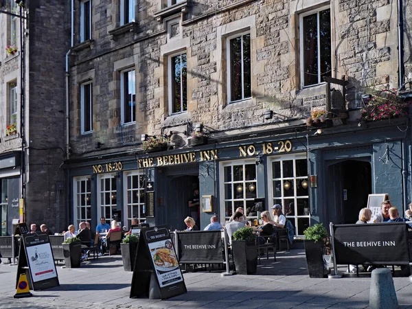 Edynburg Szkocja Września 2016 Grassmarket Square Częścią Wypoczynkową Świeżym Powietrzu — Zdjęcie stockowe