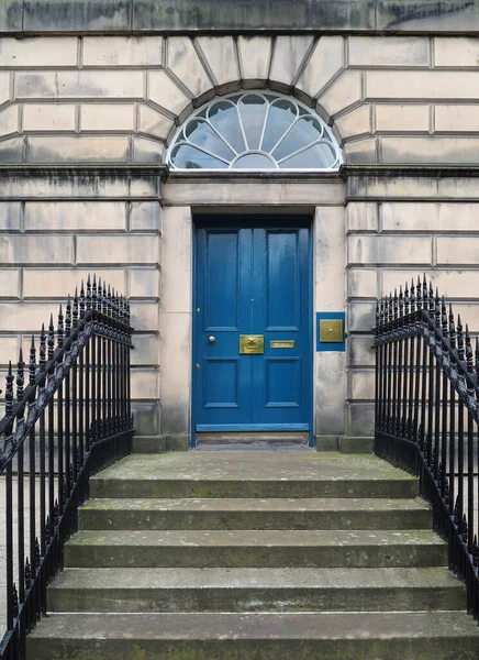 Front Door Old Stone Townhouse — Stock Photo, Image
