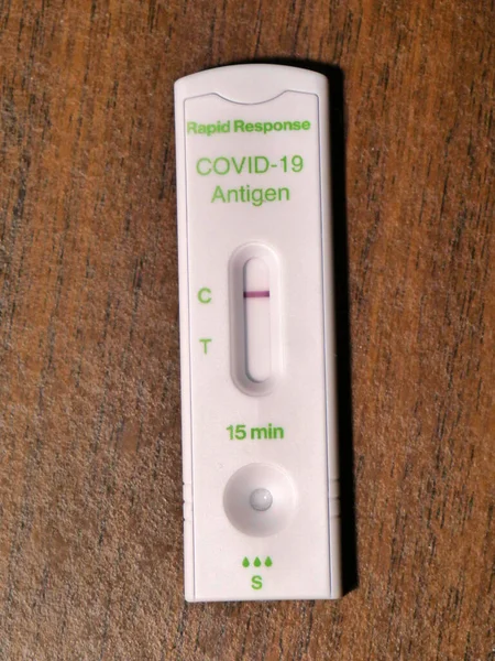 Covid Rapid Response Antigen Test Indicator Showing Negative Result — 스톡 사진