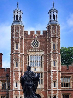 Eton, İngiltere: Eton Koleji 'nin Clocktower' ı ve Kral VI..